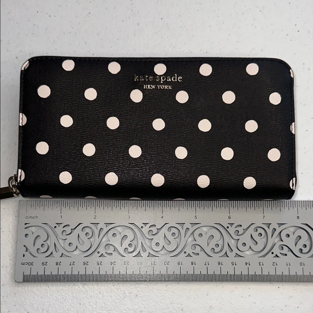Kate Spade Black and White Polka Dot Wallet